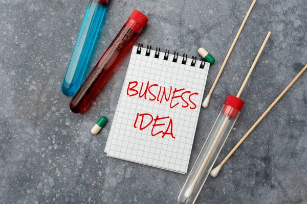 Koncepcyjny wyświetlacz Business Idea. Business concept the concept which can be used for commercial purposes Writing Prescription Medicine Laboratory Testing and Analyzing Ifections (Wypisywanie leków na receptę) — Zdjęcie stockowe