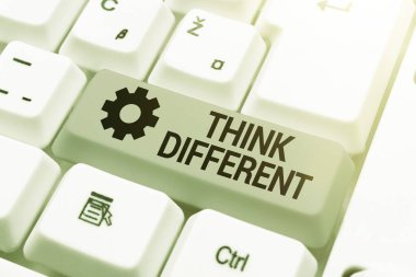 İlham veren bir metin. Farklı düşün. İş fikri düşüncelerinizle ya da tutumunuzla benzersiz olsun Değişim Rüzgarı Soyut Daktilocu Hızlı Yazma, Programcı Hata Ayıklama Kodları