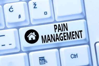 Kavramsal manşet Acı Yönetimi. Disiplinlerarası bir yaklaşımı kullanan bir tıp dalı üzerine yazılmış bir kelime Çevrimiçi Sohbet Platformu Programı, Bilim Kurgu Roman Yazma