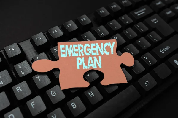 Writing displaying text Emergency Plan. Business overview Procedures for response to major emergencies Be prepared Connecting With Online Friends, Making Acquaintances On The Internet — Stock Photo, Image