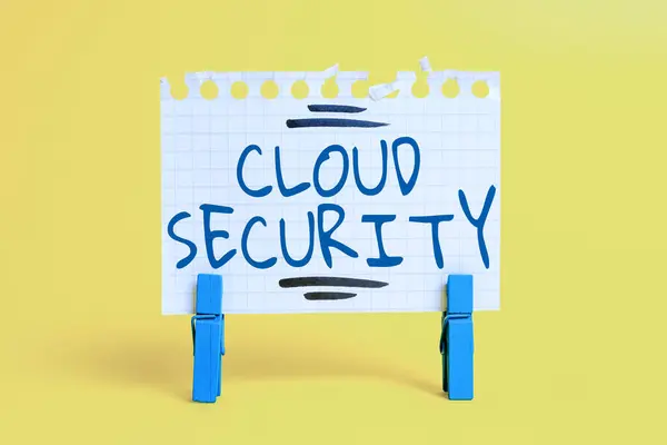 Έμπνευση που δείχνει σημάδι Cloud Security. Επιχειρηματική ιδέα Προστατέψτε την αποθηκευμένη πληροφορία ασφαλής Ελεγχόμενη τεχνολογία Πολύχρωμη ιδέα Παρουσίαση Εμφάνιση φρέσκων σκέψεων Αποστολή μηνύματος — Φωτογραφία Αρχείου