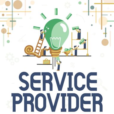 El yazısı tabelası servis sağlayıcısı. Daha İyi Sonuçlar İçin Birlikte Çalışan İnternet Soyutlamasına abone olan bir şirketin kavramsal fotoğrafı, Grup Çaba Konsepti