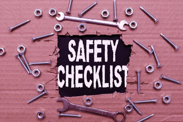 Text showing inspiration Safety Checklist. Concept meaning list of items you need to verify, check or inspect Smart Office Plans Construction Development And Planning Fresh Start