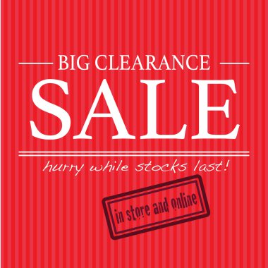 Big clearance sale sign clipart