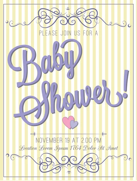 Baby Shower Invitation — Stock Vector