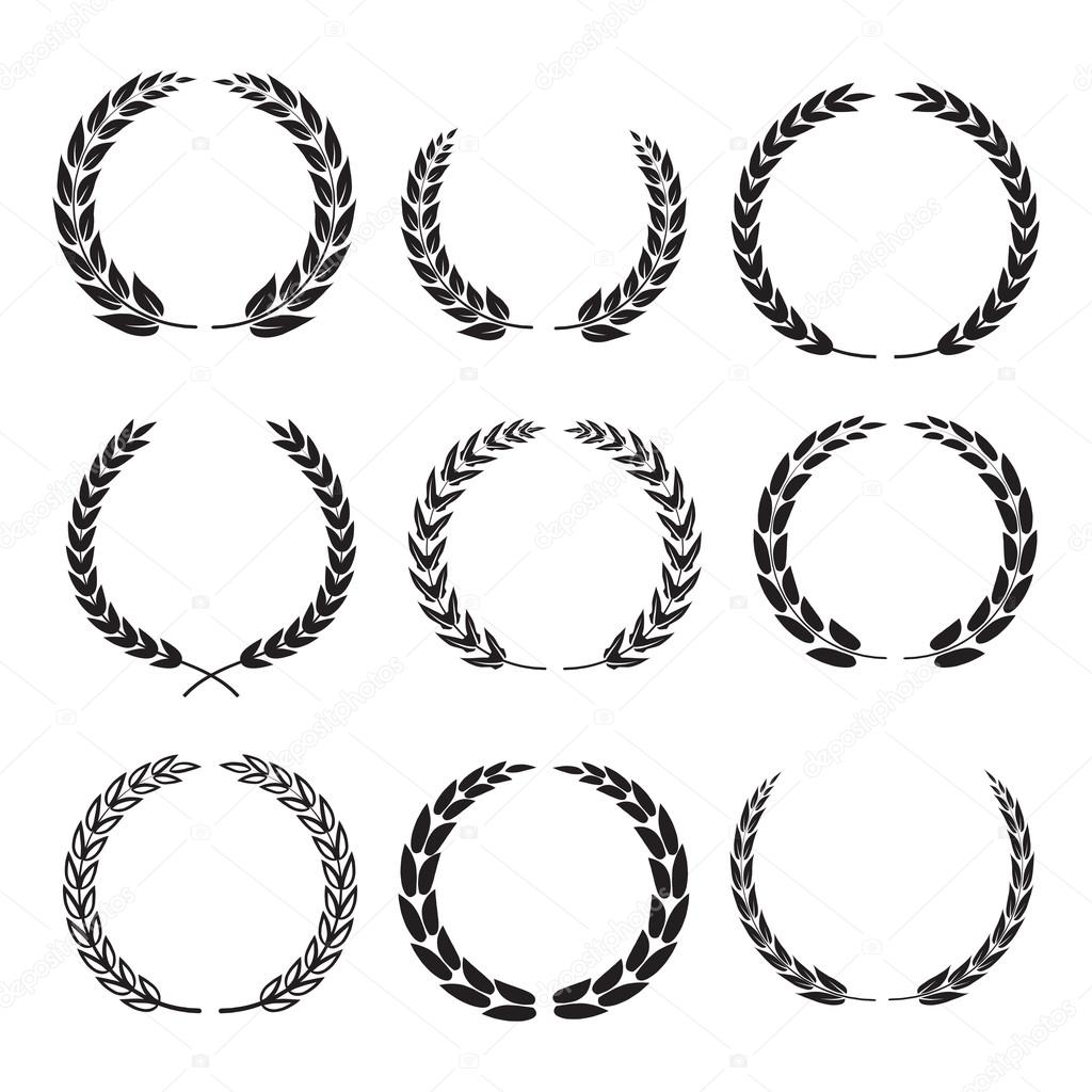 Set of Laurel Wreaths