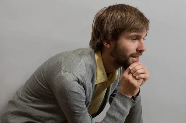 Young man thinking about succes — Stock Photo, Image