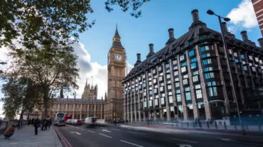 Zaman atlamalı, Big Ben ve parmaklıkların House, Londra, İngiltere
