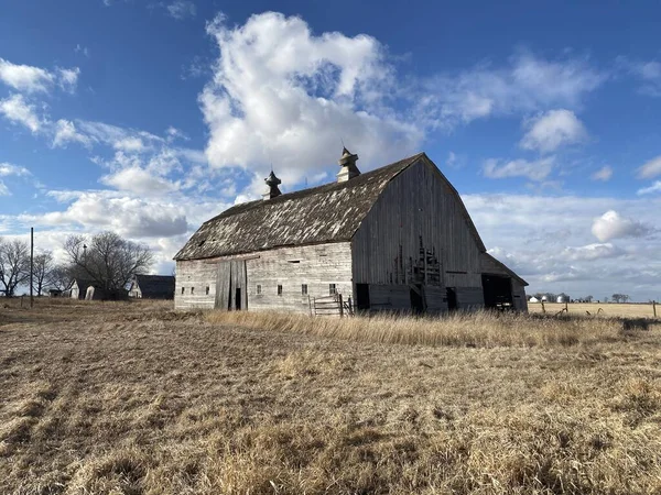 Oude Veestapel Schuur Prairie Van South Dakota — Stockfoto