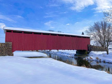 Pennsylvania, Lancaster County 'deki Weaver' s Mill Köprüsü
