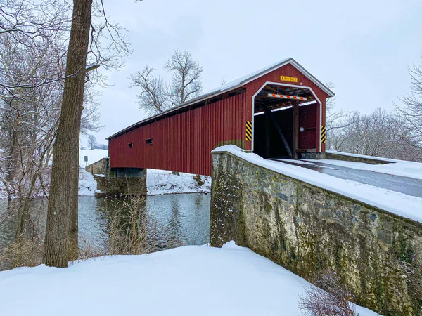 Pennsylvania, Lancaster County 'deki Pinetown Kapalı Köprüsü