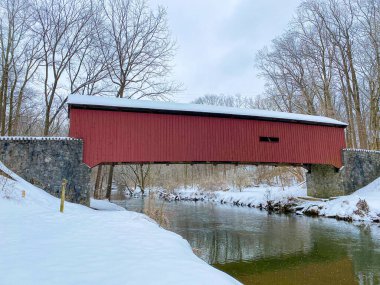 Kurtz 's Mill Kapalı Köprüsü Lancaster County, Pennsylvania' da.