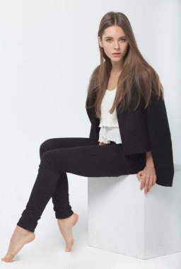 Young European attractive sexy fashion mode