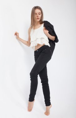 Young European attractive sexy fashion mode