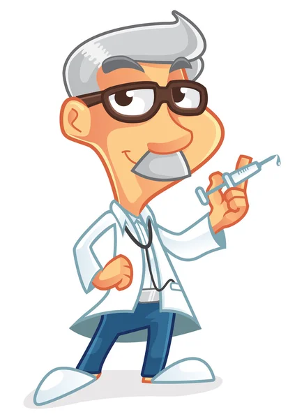 Carácter de dibujos animados Doctor Vector de stock