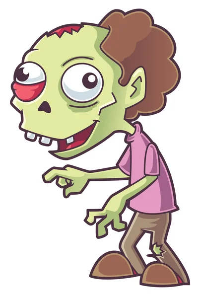 Dibujos animados Zombie verde Ilustraciones de stock libres de derechos