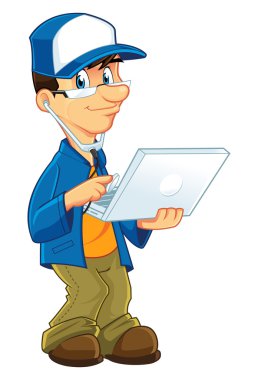 Doktor bilgisayar maskot