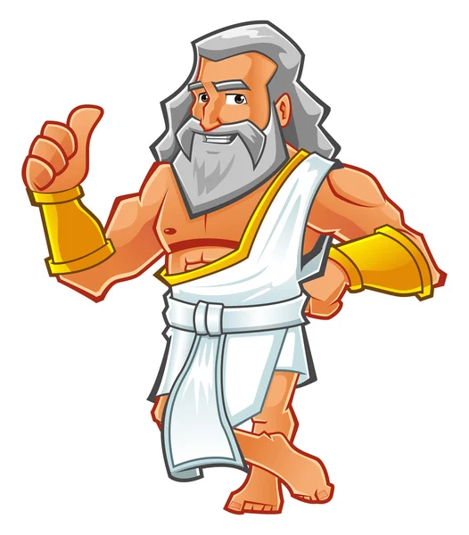Dibujos animados de Dios Zeus Ilustraciones de stock libres de derechos