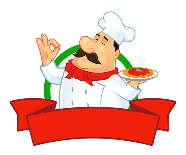 Logo Chef italiano — Archivo Imágenes Vectoriales