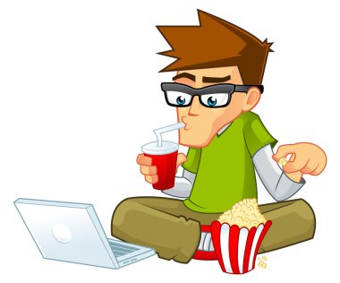 Geek çocuk çizgi film