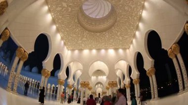 Zaman atlamalı Şeyh Zayed Grand Camii Abu Dhabi Birleşik Arap Emirlikleri