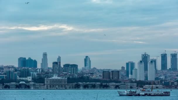 Pałac Dolmabahce fotografii upływ czasu — Wideo stockowe