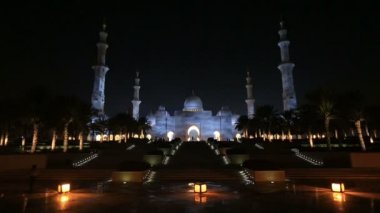 Sheikh Zayed Grand Camii Abu Dhabi Birleşik Arap Emirlikleri, gece