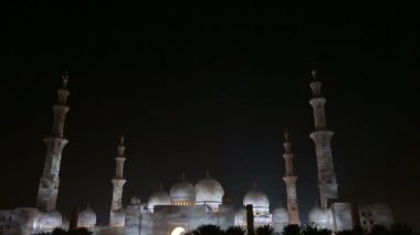Sheikh Zayed Grand Camii Abu Dhabi Birleşik Arap Emirlikleri, gece eğimli atış