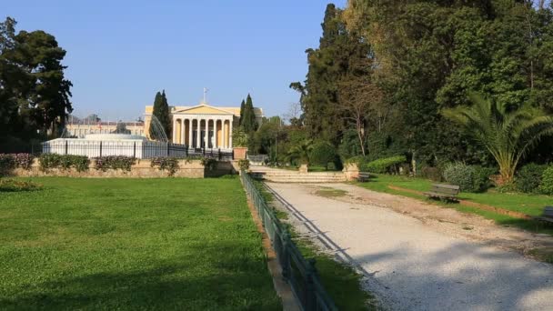 Zappeion byggnad i Aten — Stockvideo