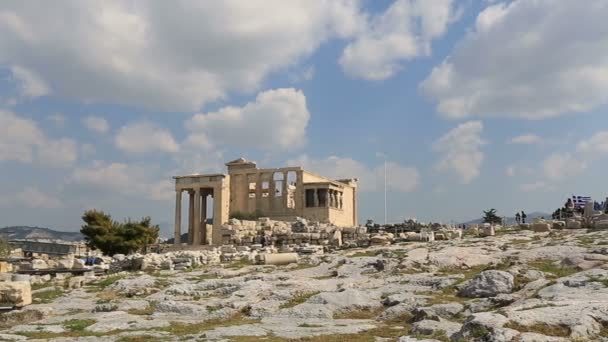 Antigua Acrópolis de Atenas Grecia — Vídeo de stock