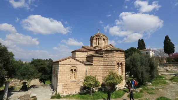 Chiesa dei Santi Apostoli ad Atene Grecia — Video Stock