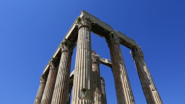 Tempel van Zeus in Athene — Stockvideo