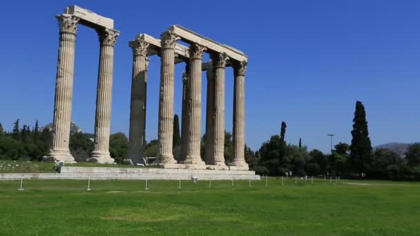 Zeustemplet i Aten — Stockvideo