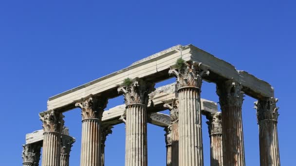 Tempel van Zeus in Athene — Stockvideo