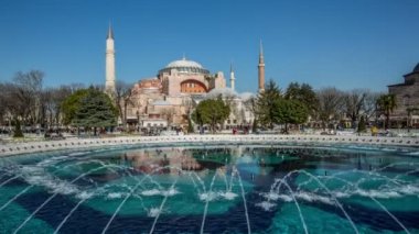 Time Lapse Photography, kalabalık Ayasofya ziyaret