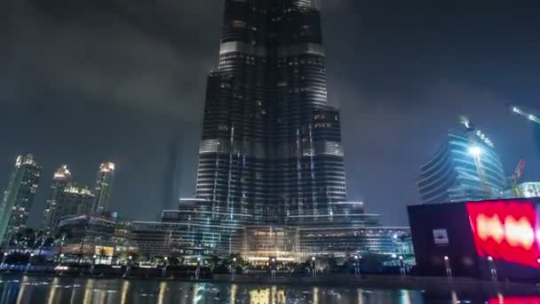 Знаменитое место Burj Khalifa — стоковое видео