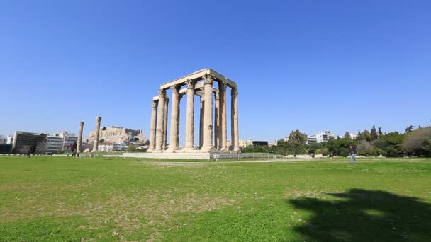 Zeus-Tempel in Athen — Stockvideo