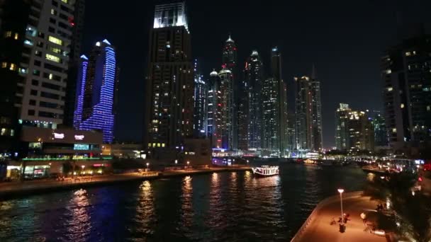 Tijd lapse fantastische Dubai Marina — Stockvideo