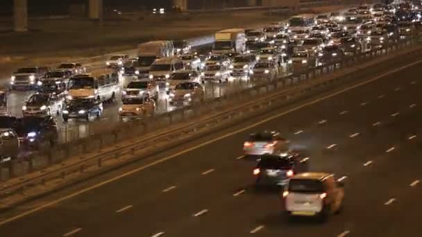 Nära håll tid förflutit trafikstockning — Stockvideo
