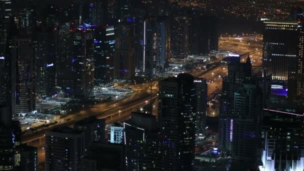 Vista aérea Sheikh Zayed Road — Vídeo de Stock