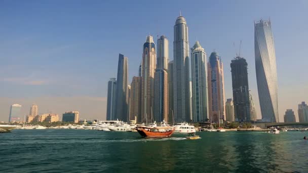 Vista do arranha-céu de Dubai — Vídeo de Stock