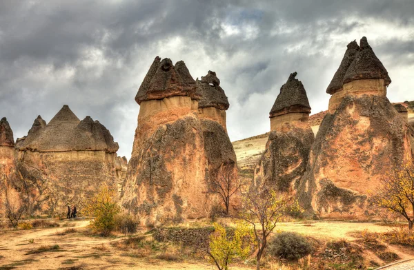 Ünlü mağara şehir Cappadocia, Türkiye'de, Hdr fotoğraf