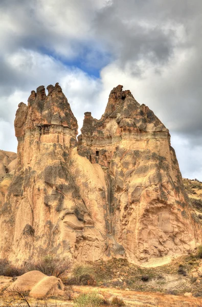 Famous cave city  Cappadocia at Turkey, HDR photography — Stock Photo, Image