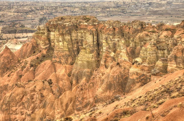 Cidade da caverna famosa Capadócia na Turquia, imagens de HDR — Fotografia de Stock