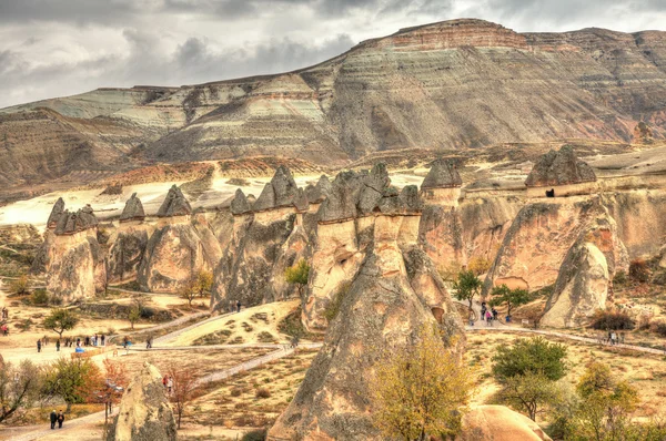 Ciudad cueva famosa Capadocia en Turquía, HDR fotografía Imagen De Stock