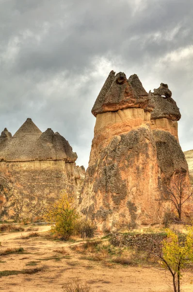 Ciudad cueva famosa Capadocia en Turquía, HDR fotografía Fotos De Stock