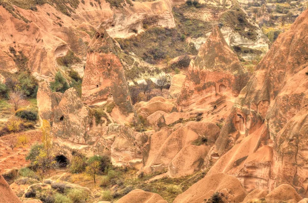 Ciudad cueva famosa Capadocia en Turquía, HDR fotografía Fotos De Stock Sin Royalties Gratis