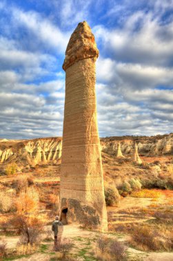 Ünlü mağara şehir Cappadocia, Türkiye'de, Hdr fotoğraf