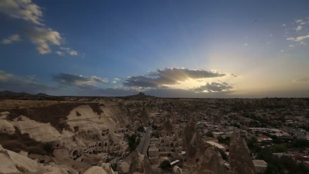 Nacht luchtfoto van Cappadocië — Stockvideo