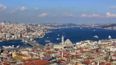 zaman atlamalı Istanbul şehir, İstanbul, izleme atış deniz trafik